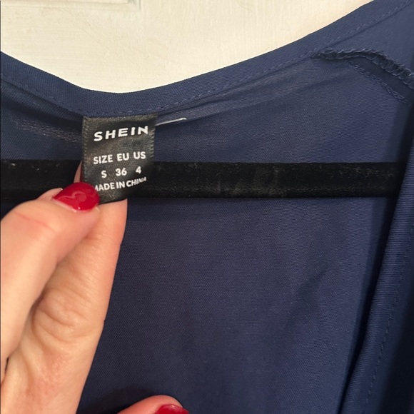 SHEIN navy and orange dress size small women’s - Picture 4 of 4